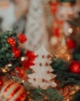 Beyaz Işıltılı Çam Ağacı Mum resimleri