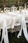 Bride & Groom sandalye kurdelesi resmi