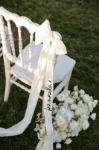 Bride & Groom sandalye kurdelesi resmi