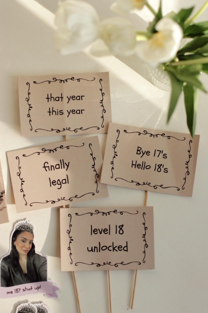 Parti Motto Kartları 5'li set resmi