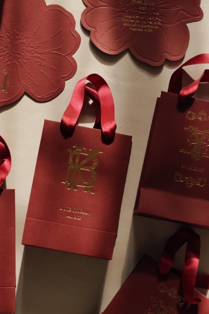 Red Wine Karton Çanta resmi