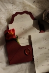 Bordo Lapel Davetiye resmi